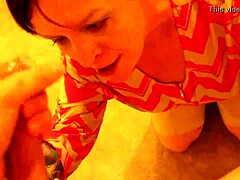 Cougar stepmom gives a hardcore blowjob to her stepsons