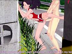 Cartoon Momo Yaoyorozu gets fucked from behind in POV hentai