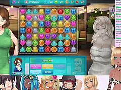 大きなおっぱいのVtuberがランジェリーと熟女の衣装でからかう!HuniePop 2ビデオ