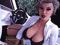 Big boobed MILF gives a handjob and swallows cum in 3D porn