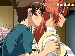 Animation hentai d'une pénétration inattendue avec une femme mature