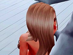 Горещи Симс 4 аниме видео показва зряла майка в хардкор екшън