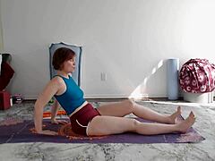 Aurora Willows' yoga lesson for mature fans with ass worshiping