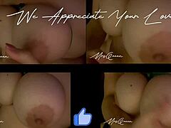 प्राकृतिक बड़े स्तनों वाली बंधी हुई मम्मी का एचडी पीओवी वीडियो