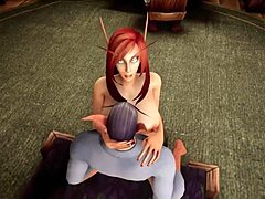 La MILF rossa diventa cattiva in un porno 3D ispirato a Warcraft