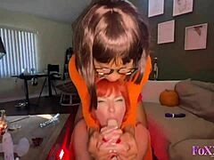 Jenna Foxx and Dana Dearmond indulge in oral pleasure in seductive Halloween attire