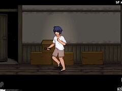 MILF und Mutter haben ein Hentai-Spiel mit Frauen mit großem Hintern in einem verlassenen Haus getaggt