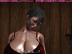 Zralá ladyboy s velkými prsy v 3D animaci je potrestána nadrženou teenagerkou