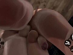 Genç shemale, 3D çizgi filmde olgun MILF'ten anal sikiş alıyor