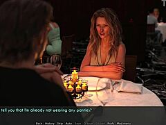 Cartoon milf en vrouw genieten van een erotische 3D diner date