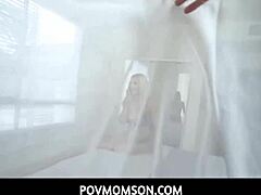 POV taboo encounter between a mature stepmom and her stepson