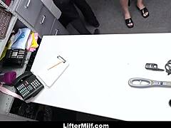 Big-titted MILF dominated and punished for shoplifting