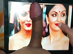 HD-video av en stor kuk cumshot på Aishwarya Rai
